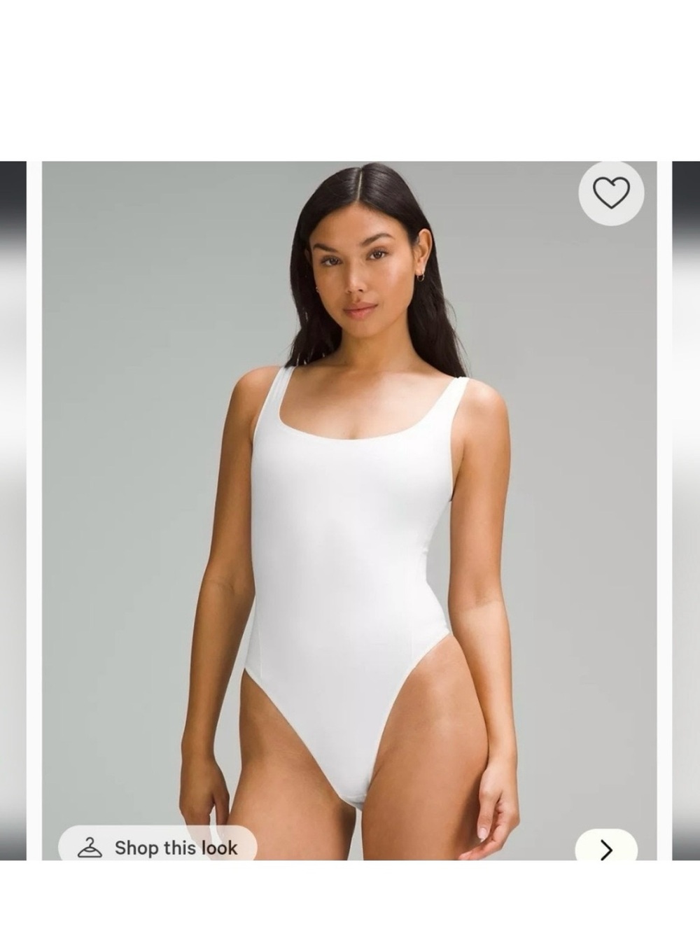 LULULEMON WUNDERMOST SQUARE NECK BODYSUIT - XS